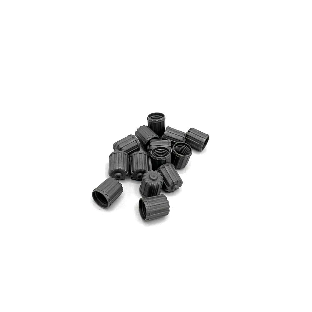 Plastic Gray Valve Stem Caps