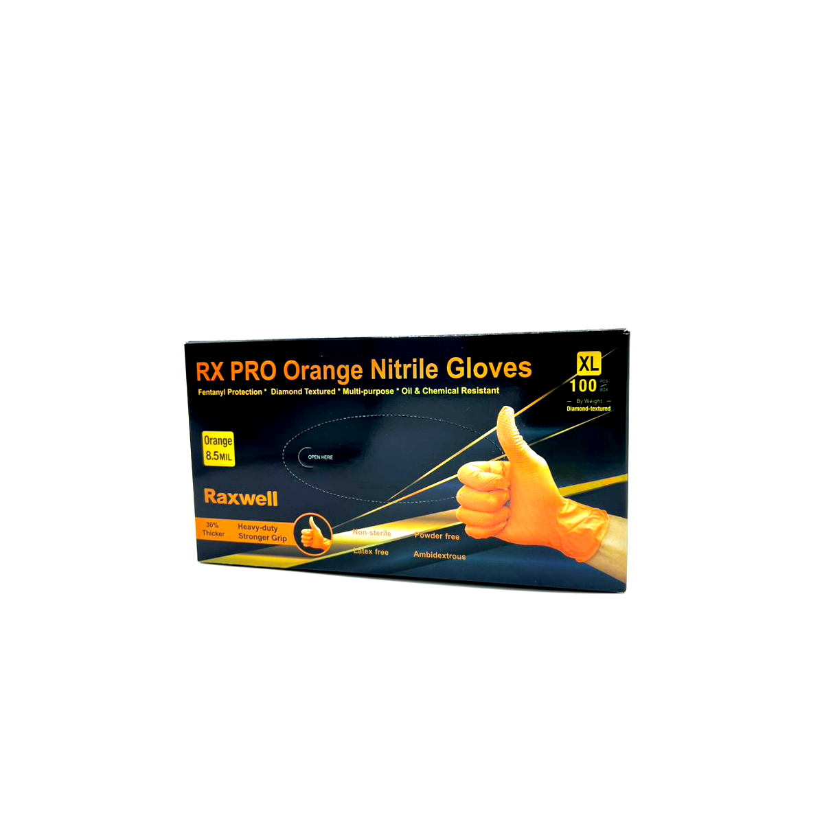 HD Orange Industrial Latex Gloves [8.5 MIL]